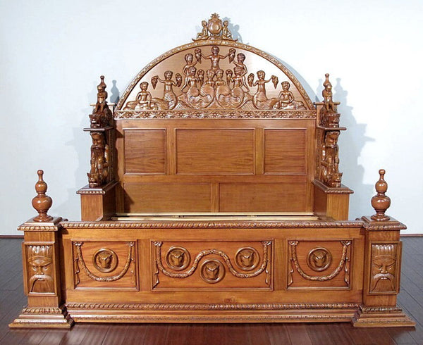 DAZE Hand Carved Gothic Bed