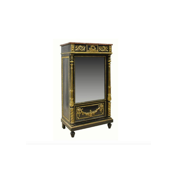 LUXY Hand Carved Magnificent Mirrored Cabinet