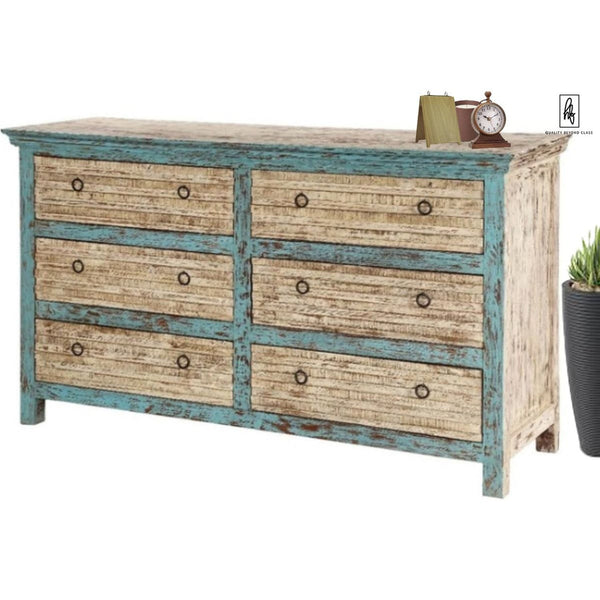 ANGEL Mango Wood Bedroom Dresser With Six Drawers