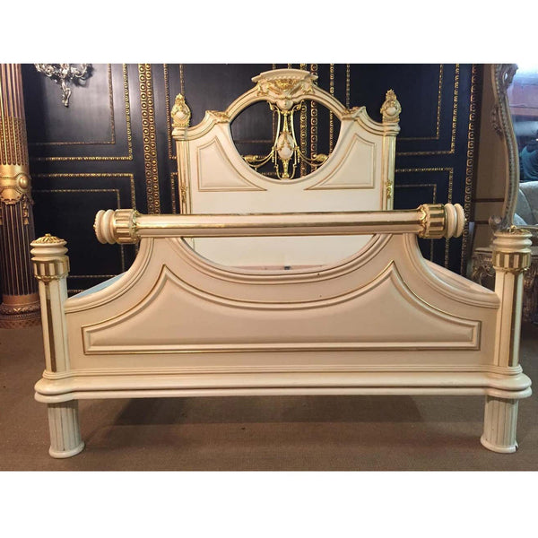 SASSY Solid Mango Wood Indian Hand Carved Bed