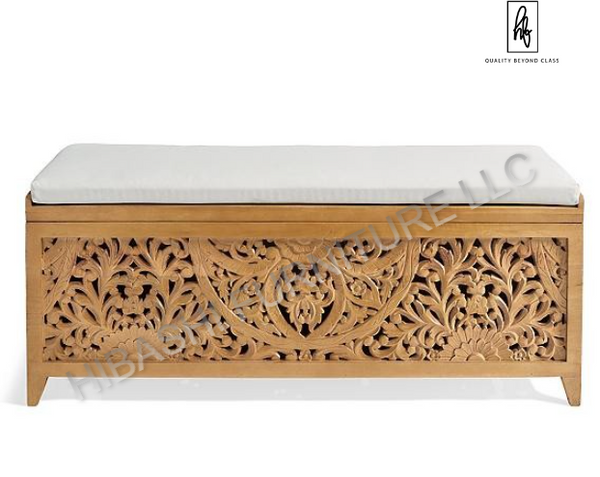 TARLAC Hand carved Storage Bench