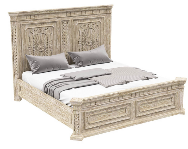 DARNA Traditional Style Rustic Platform Bed