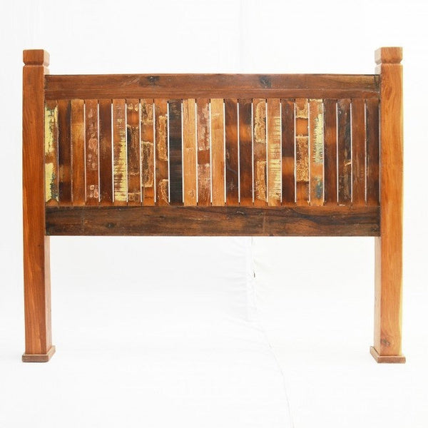 Nirvana Reclaimed Timber Wood Queen Bed Frame & Bed Head